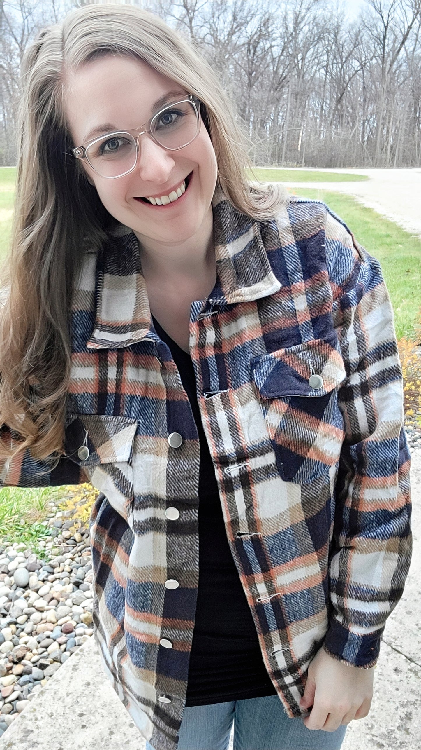 Black/Brown Plaid Shacket