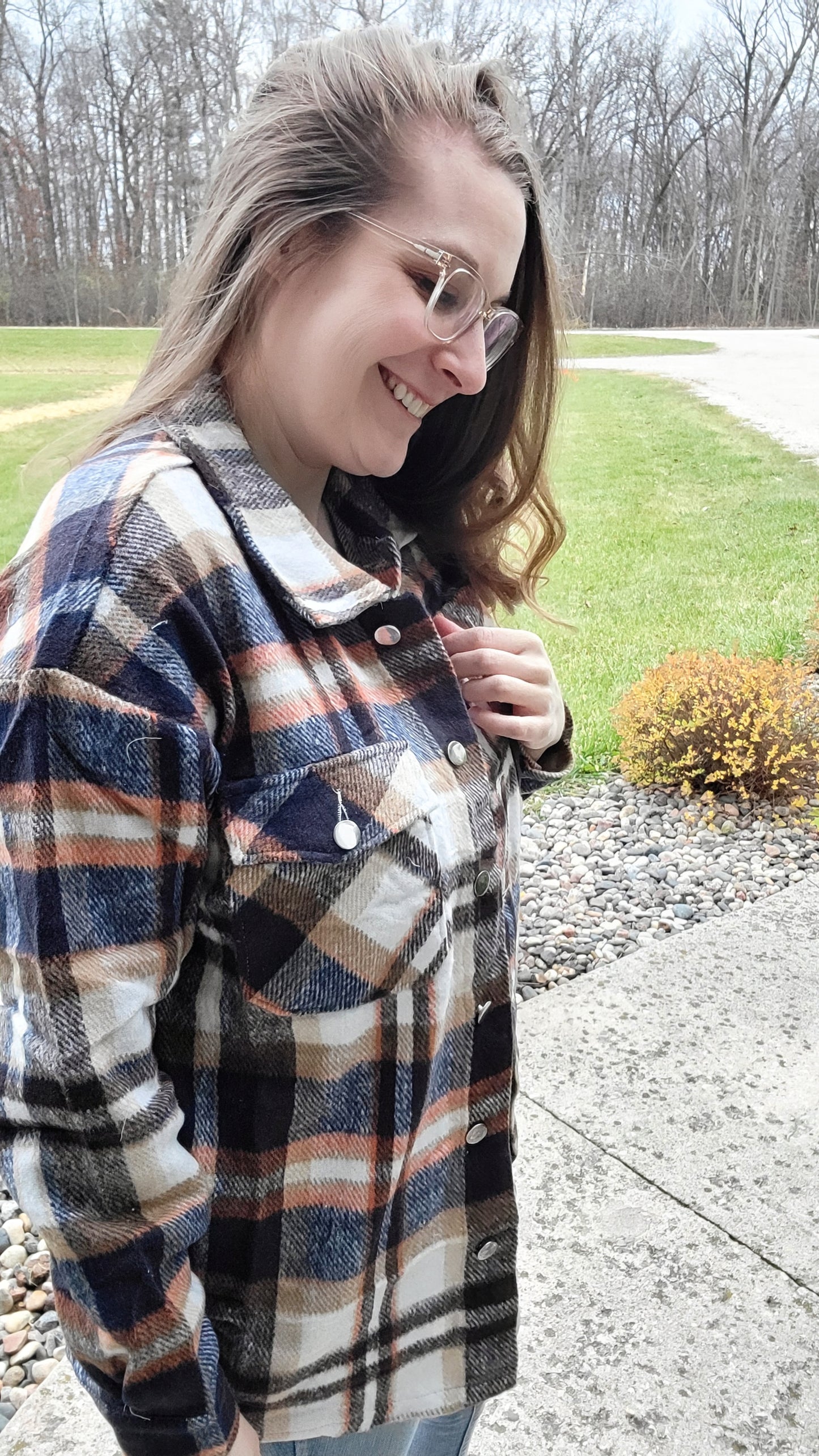 Black/Brown Plaid Shacket