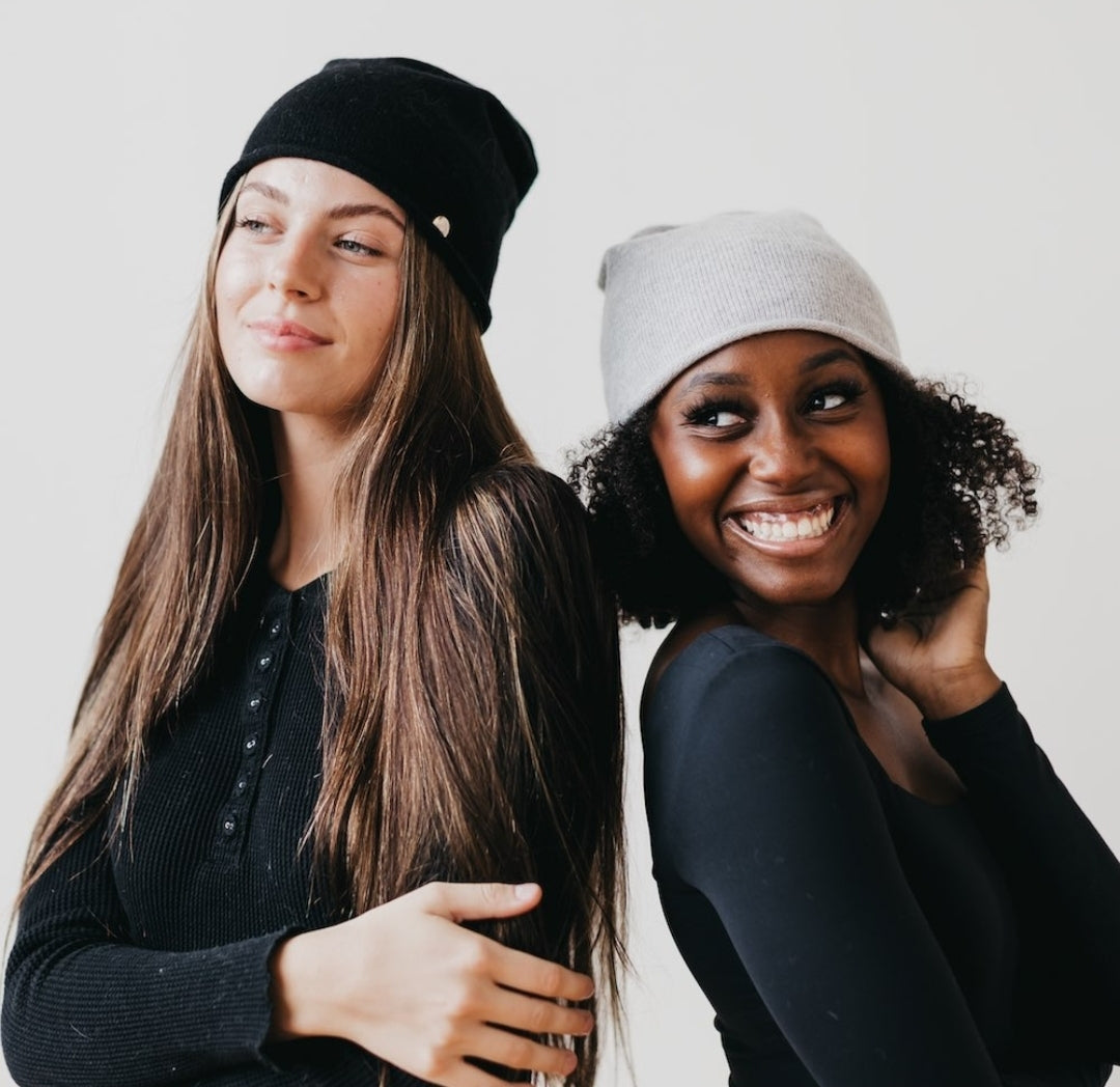 Rolled Edge Cashmere Beanie