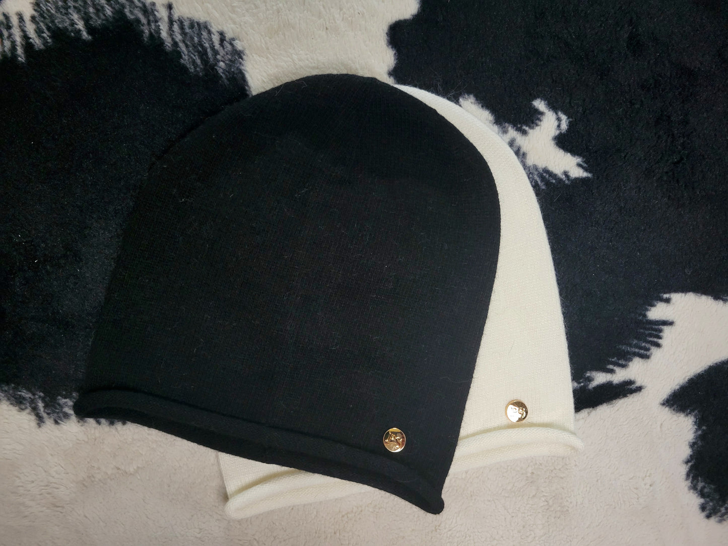 Rolled Edge Cashmere Beanie