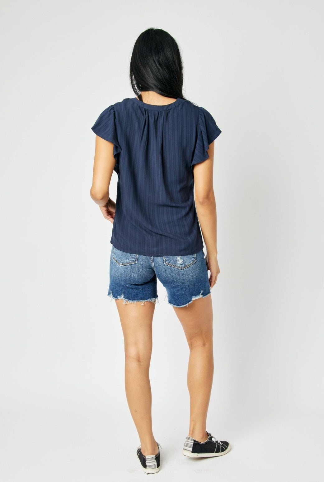 Judy Blue Mid-Rise Distressed Shorts