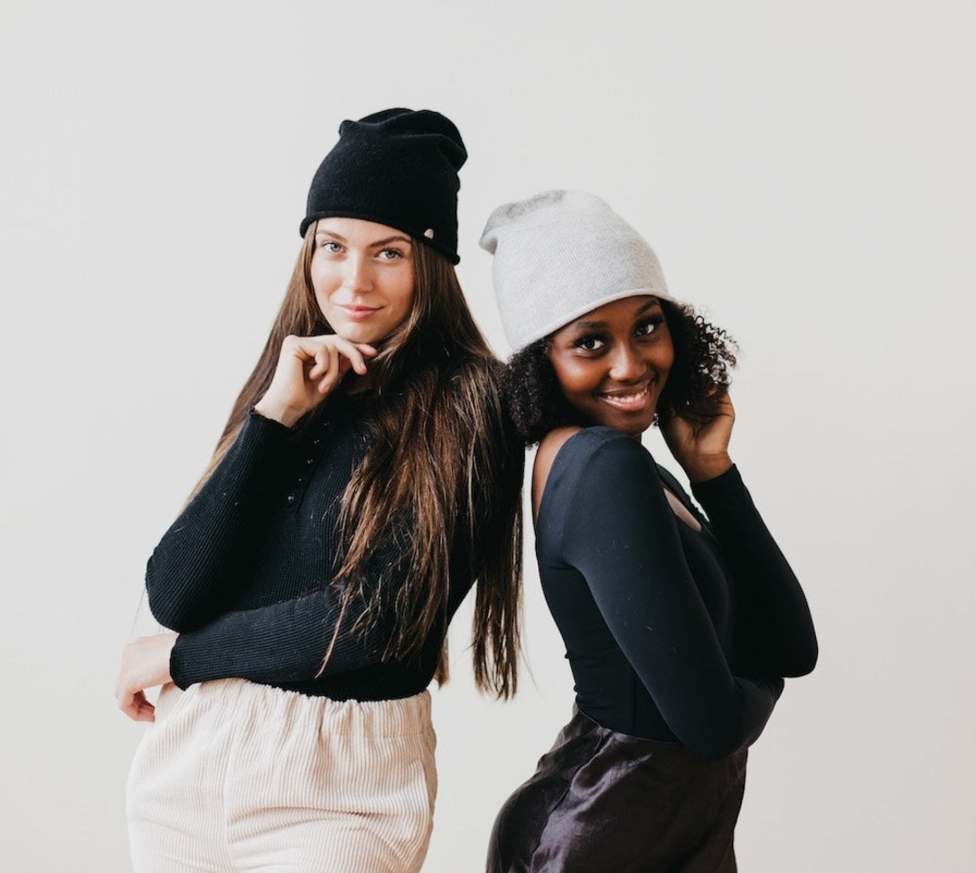 Rolled Edge Cashmere Beanie