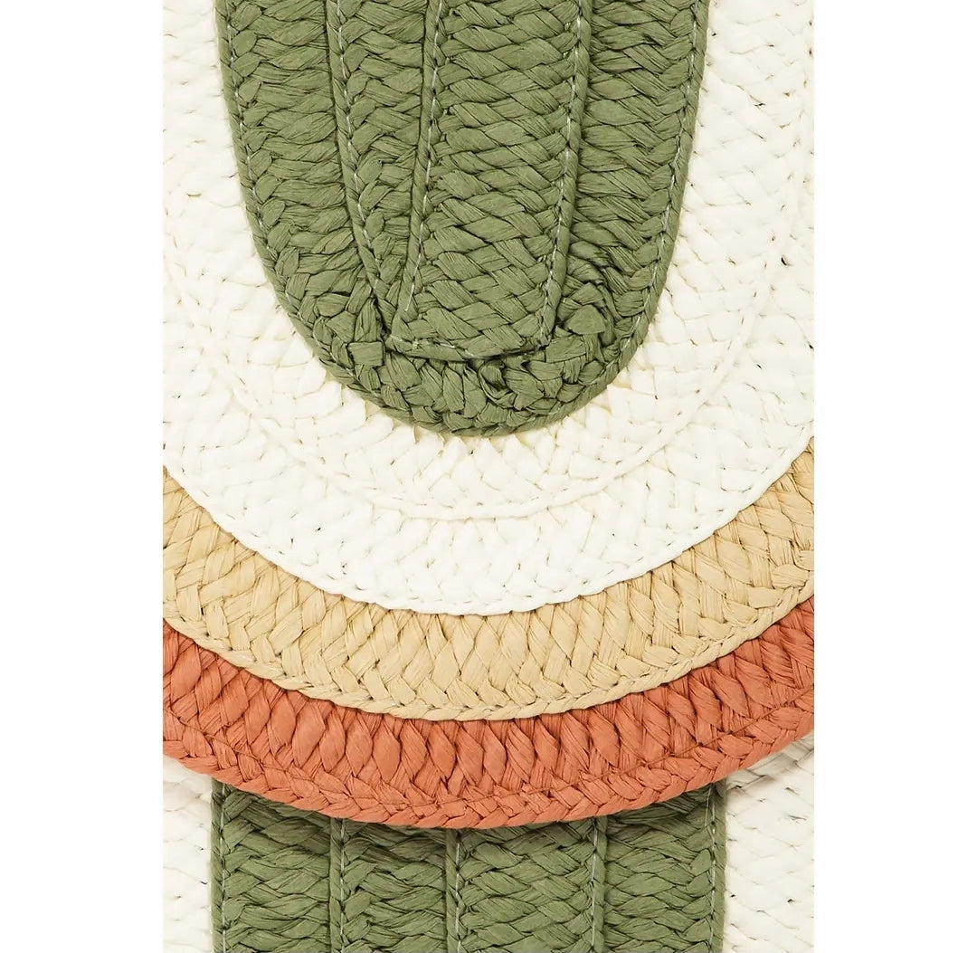 Straw Braid Envelope Bag