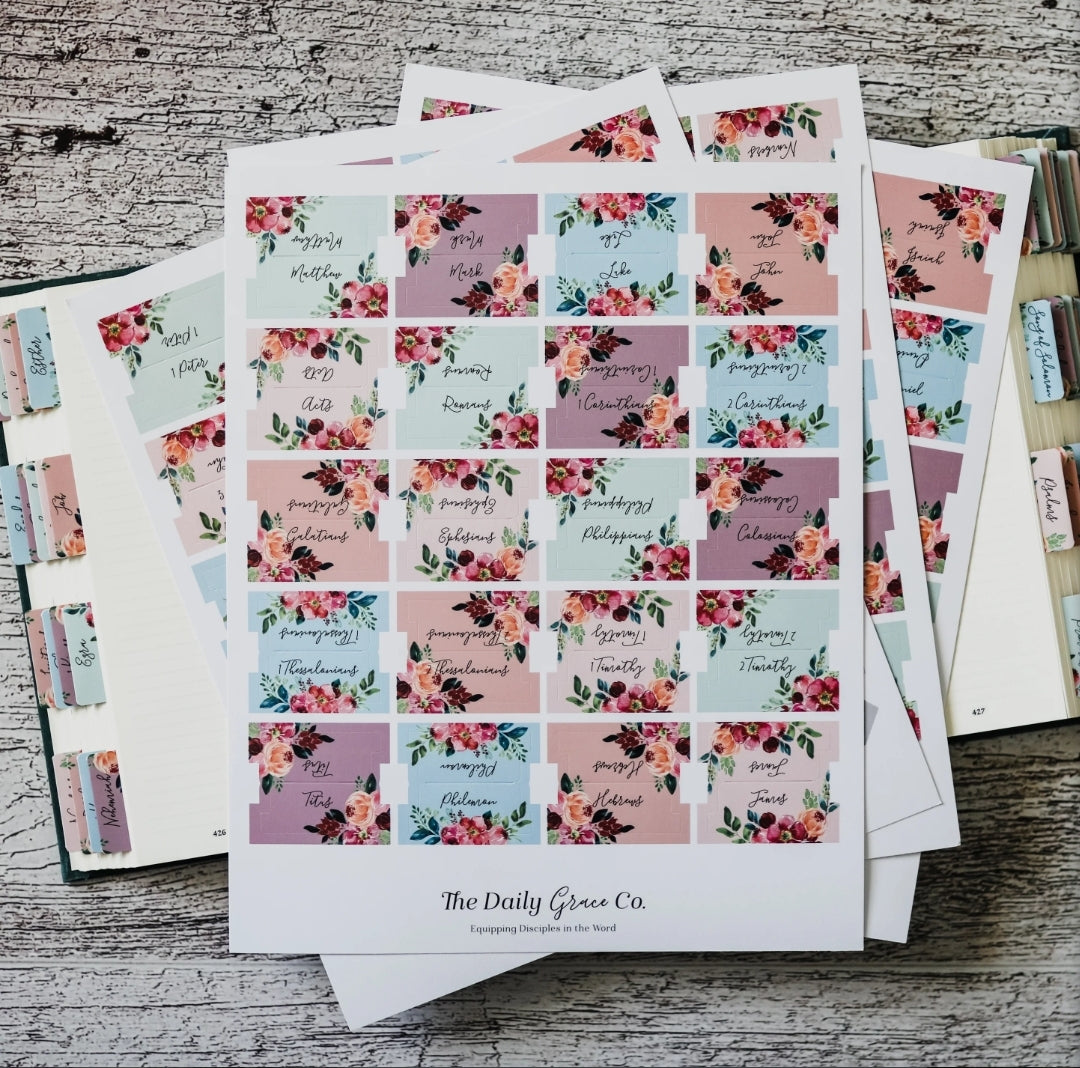 Floral Bible Tabs