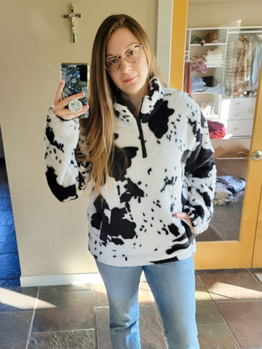 Cow Print Fleece