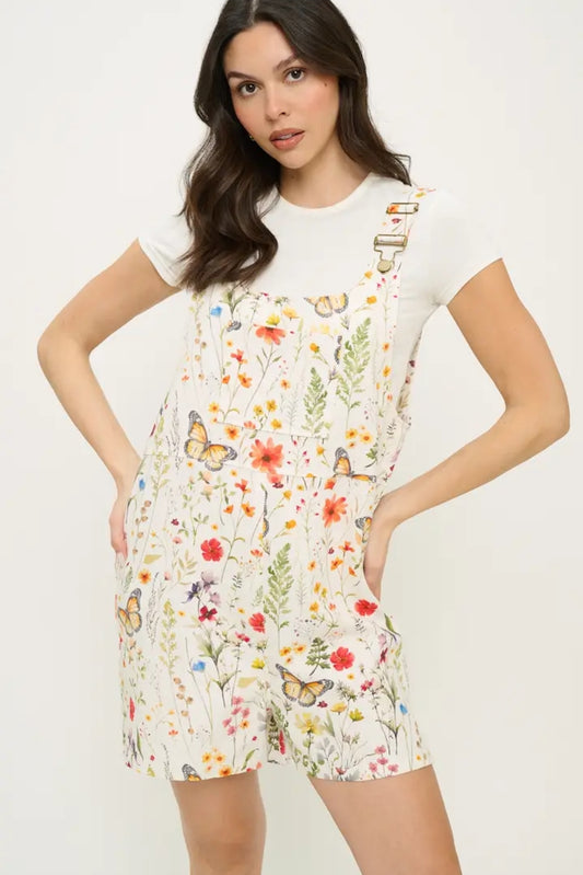 Butterfly & Wildflowers Short-alls