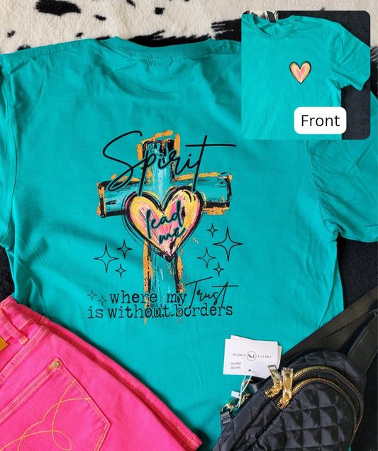 Teal Spirit Lead Me Tee