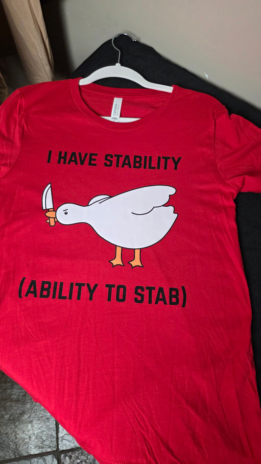 I Have Stability Tee (Red)