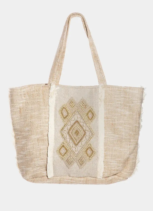 Boho Beaded Tote