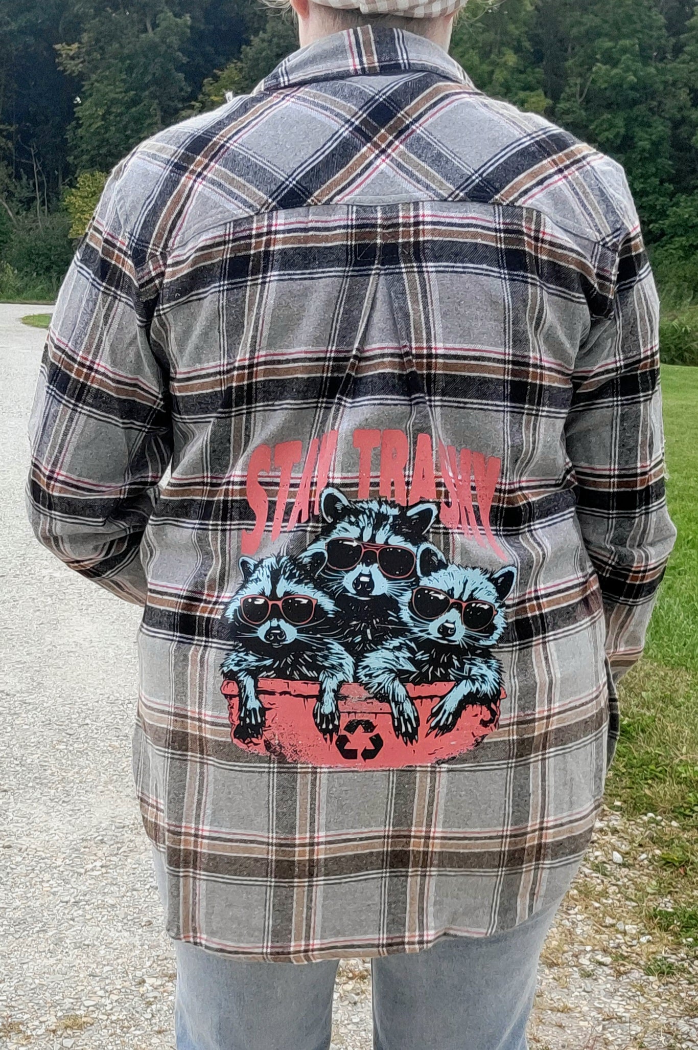 Stay Trashy Dipped Flannel