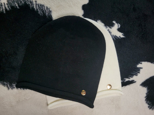 Rolled Edge Cashmere Beanie