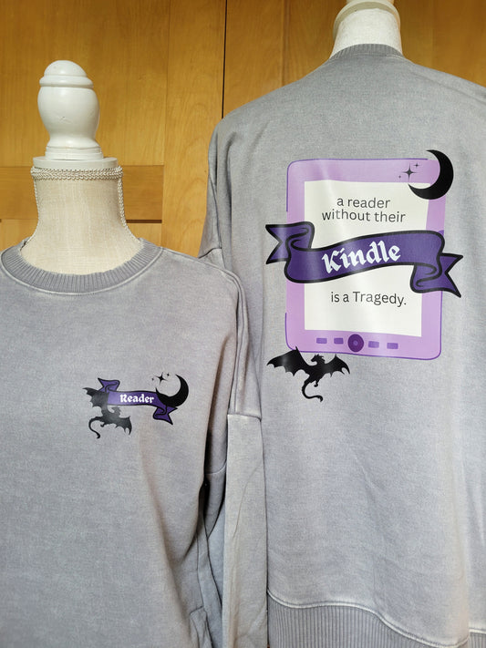 A Reader & Their Kindle Crewneck