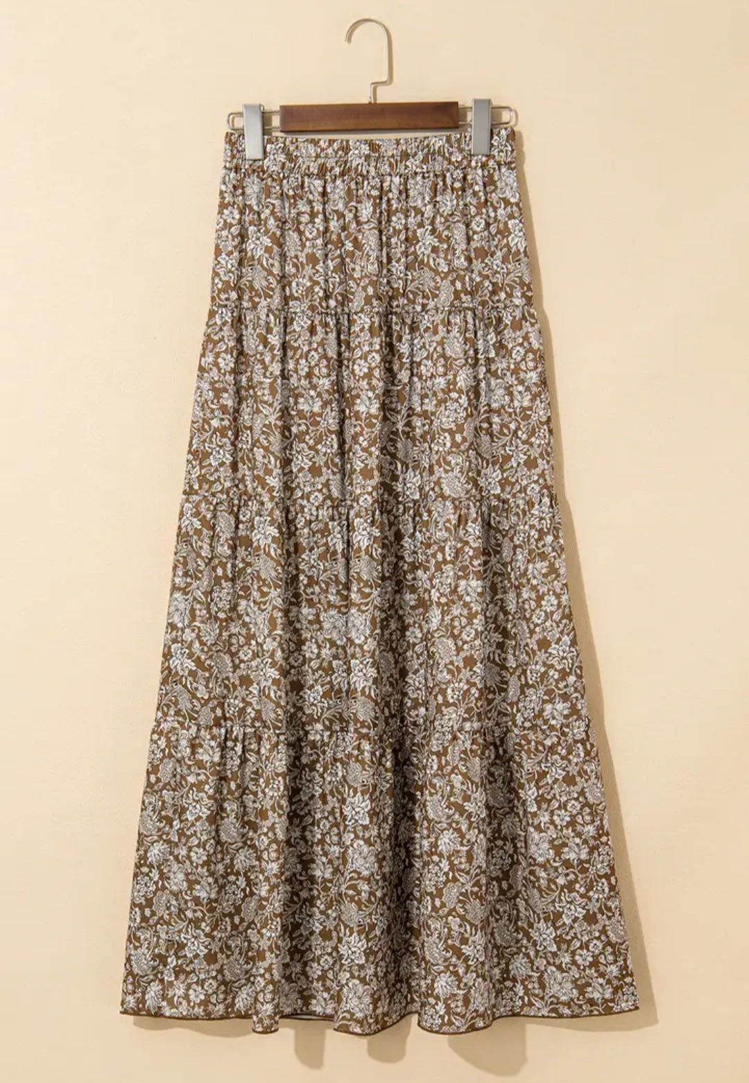 Western Floral Tiered Skirt