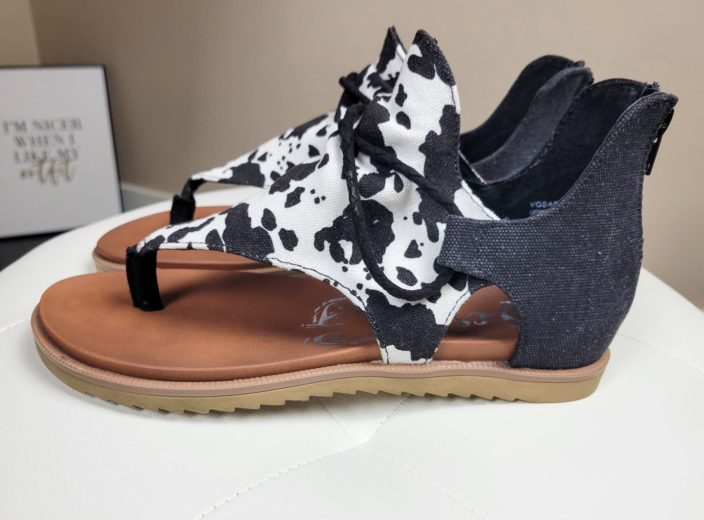 Angelika Cow Print Sandal