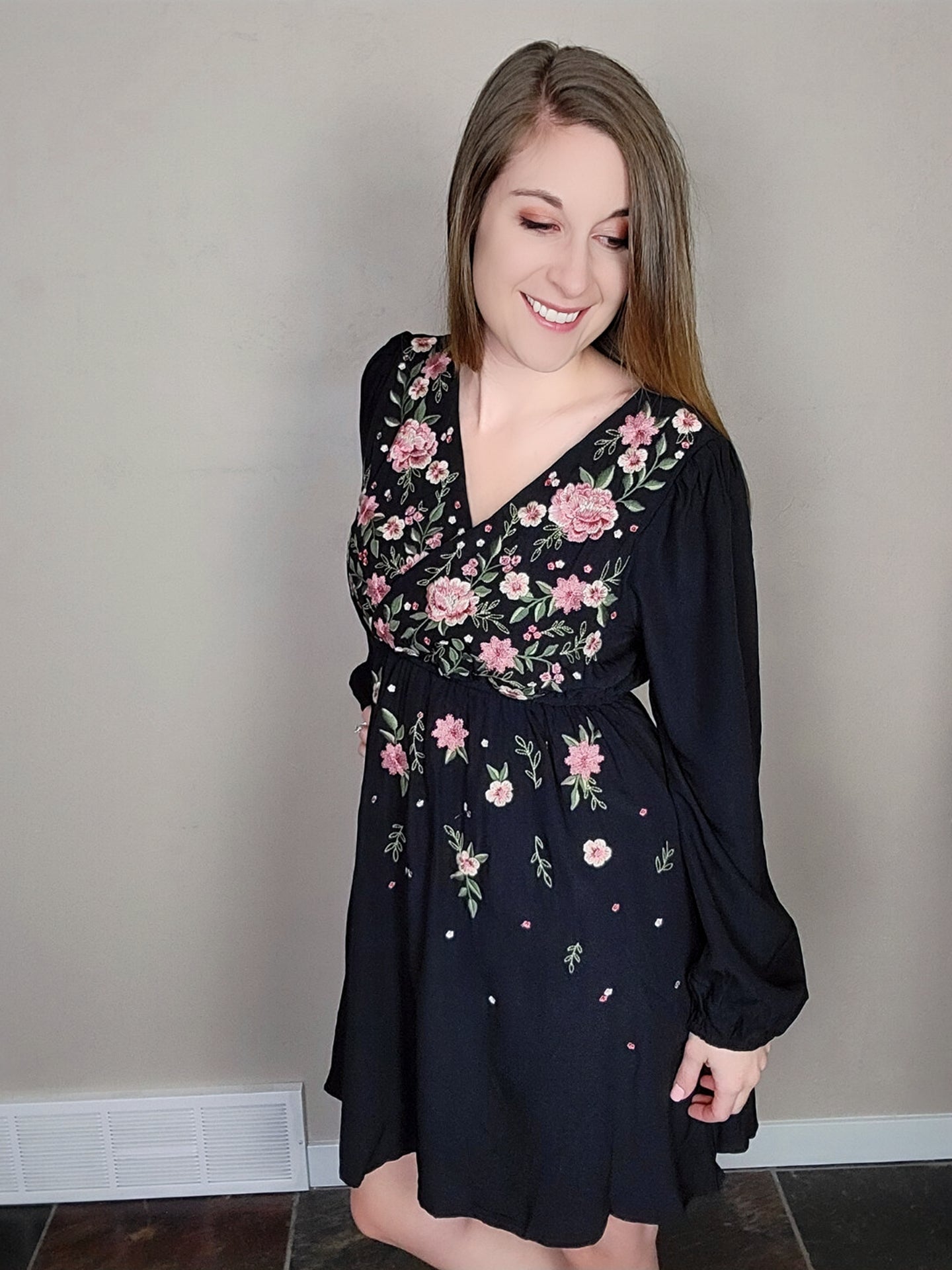 Embroidered Floral Dress