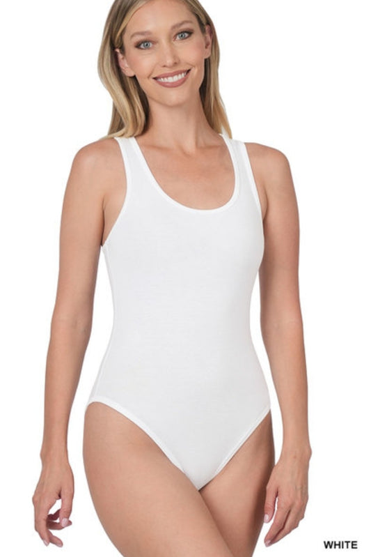 Cotton Racerback Tank Bodysuit